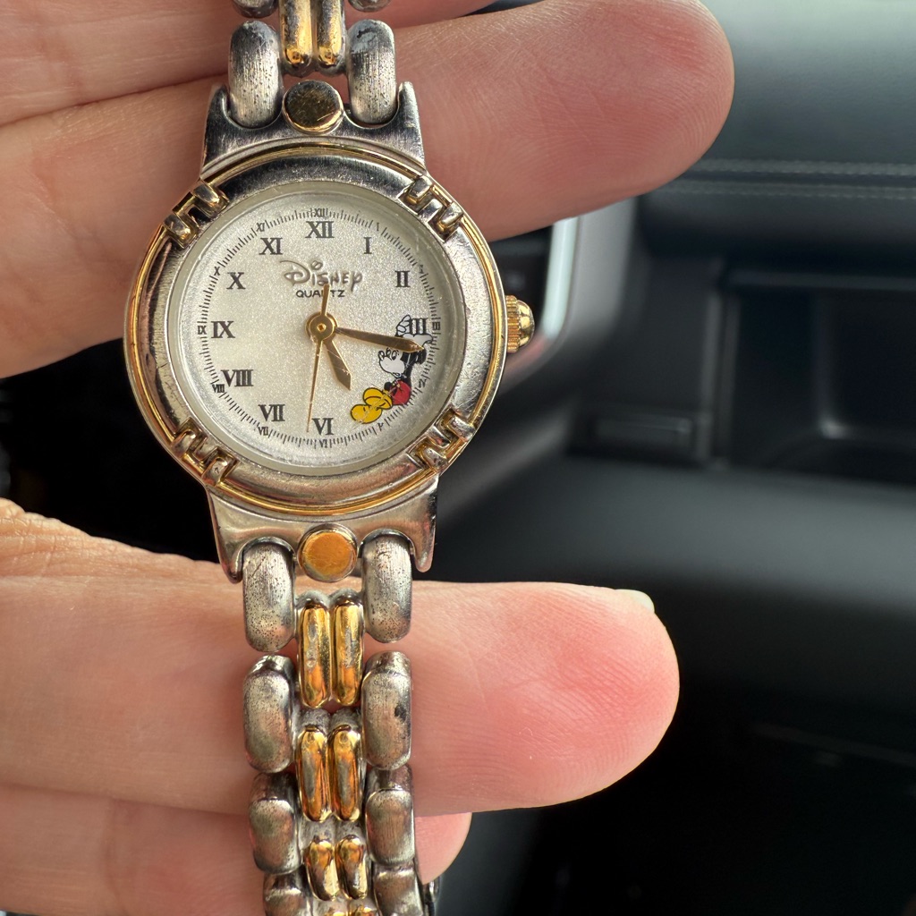 Disney Silver And Gold Mickey Mouse Bracelet Watch